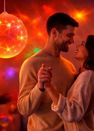Куля садова декоративна підвісна з led-підсвічуванням ceiling colourful star мультиколор top shop ua_