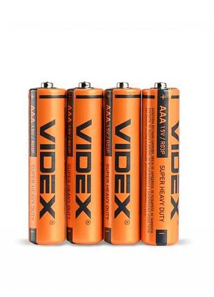 Батарейка сольова videx r6p/aa 4шт shrink