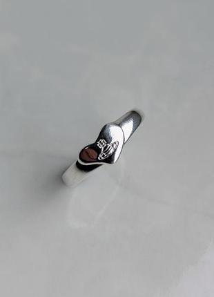 Кольцо silver vivienne westwood slim heart
