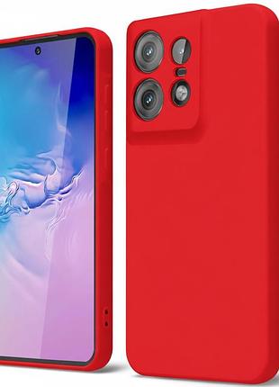 Чохол fiji full soft premium для motorola edge 50 pro протиударний бампер з мікрофіброю red