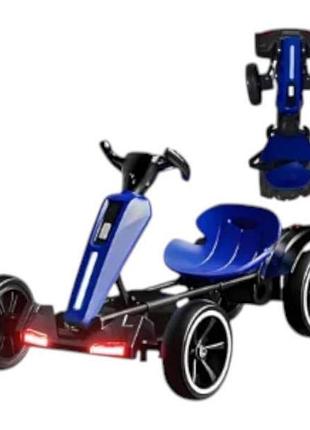 Электрокарт аккумуляторный bambi складной детский m-6277 ebr-3 синий top shop ua_
