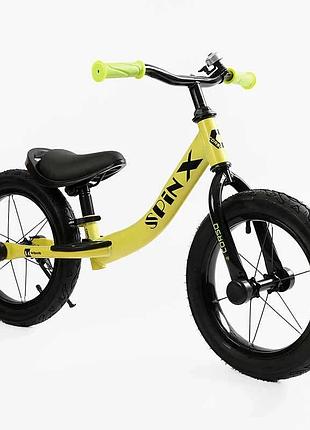 Велобіг "corso spin-x" px-605-82 (1) сталева рама, колесо 14", надувні колеса, підніжка, підставка для ніг, дзвіночок