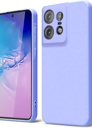 Чехол fiji full soft premium для motorola edge 50 pro противоударный бампер с микрофиброй violet
