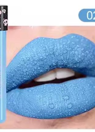 Губная помада dragon ranee №2 голубая matte lip gloss