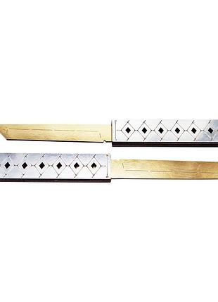 Деревянный сувенирный нож «double tanto silver» dtan-s | maxisvit