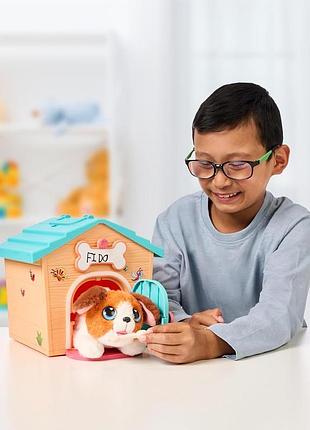 Игрушка-сюрприз little live pets дом мини оранжевый с собачкой внутри.
