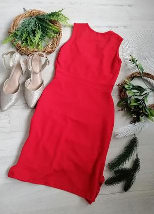 Сукня червоне по фігурі міні4 фото