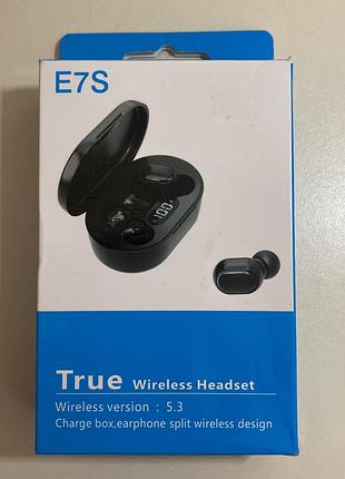 Бездротові bluetooth-навушники tws-e7s з зарядної станцією 350 mah чорний
