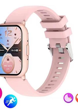 Смарт-часы женские lige z169 pink (звонки, пульсоксиметр)