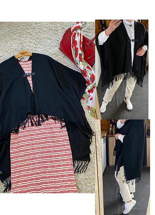 Базове чорне пончо/накидка ,primark