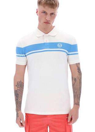 Поло, тенниска, батник sergio tacchini  young line polo polo shirt in gardenia/azure blue