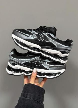 Круті жіночі та чоловічі кросівки new balance abzorb 2000 black white metallic чорно-білі