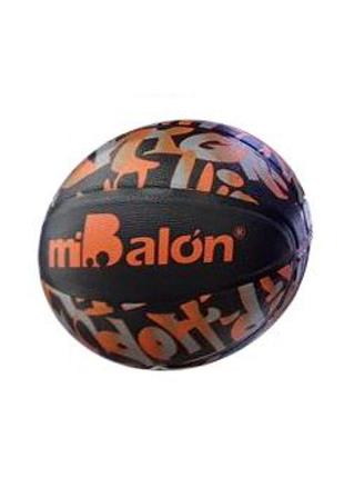 Баскетбольний м'яч mibalon 7 резиновий помаранчевий для гри і тренувань на вулиці та в залі