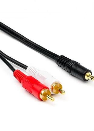 Аудио кабель jack 3,5 rca тюльпан (1,5 m)