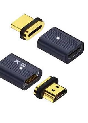 Hdmi-hdmi адаптер ultrahd 2.1 с магнитным коннектором 8k 60hz 4k 120hz high-speed