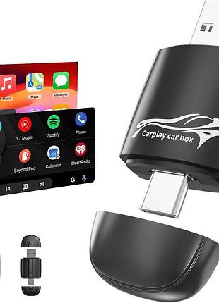 Беспроводной адаптер wca-01 черный конвертер проводного carplay в беспроводной android auto 5ghz wifi