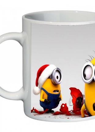Кружка миньоны новогодняя minions supercup (чашка-sc-m0031)