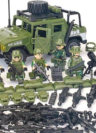 Фигурки военные спецназ swat солдаты с оружием рейнджеры с хаммером