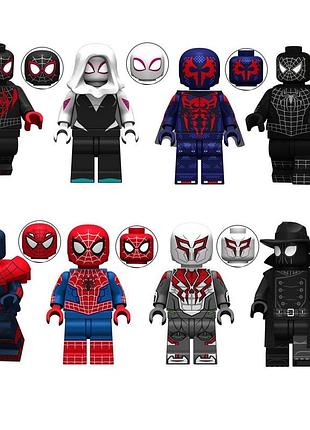 Конструктор фигурки супергерои человек паук нет пути домой marvel 8 шт