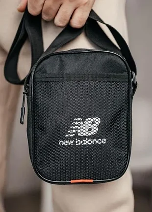 Барсетка чорна new balance сумка нью беланс барсетка маленька сумка через плече сумка спорт 5