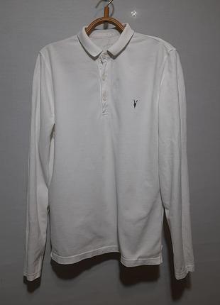 Білa кофта  поло all saints medium m 100% cotton