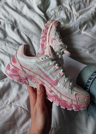 Шикарные женские легкие кроссовки nike p-6000 custom pink демисезон