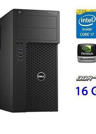 Игровой пк dell precision 3620 tower / intel core i7-6700 (4 (8) ядра по 3.4 - 4.0 ghz) / 16 gb ddr4 / 256 gb ssd / nvidia quadro