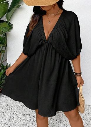 Сукня плаття чорна жіноча сукня shein 3xl пляжна сукня літня сукня батал