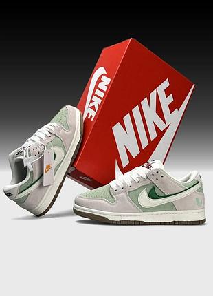 Жіночі кросівки nike sb dunk low se “85 double swoosh light grey mint”