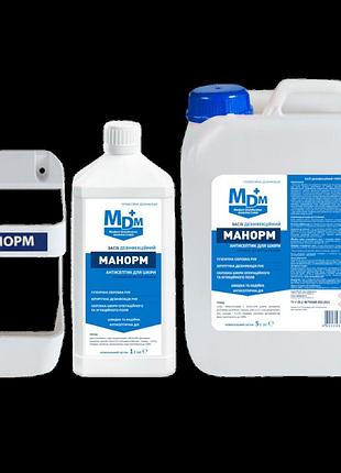 Акция: антисептик манорм 1 л с дозатором + манорм 5 л + настенный держатель для бутылки