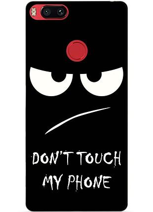 Силиконовый чехол бампер для xiaomi mi a1 с рисунком don't touch
