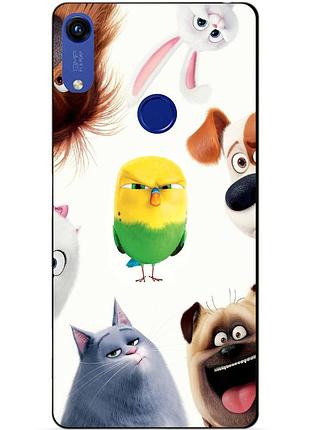 Бампер силиконовый чехол для huawei honor 8a с рисунком тайная жизнь домашних животных