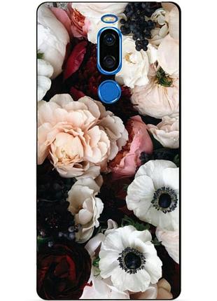 Чехол силиконовый для meizu x8 с рисунком маки