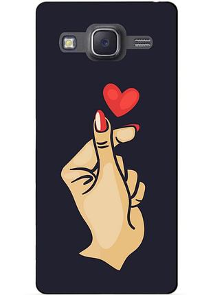 Cиликоновый чехол бампер с рисунком для samsung galaxy j5 j500 знак любви