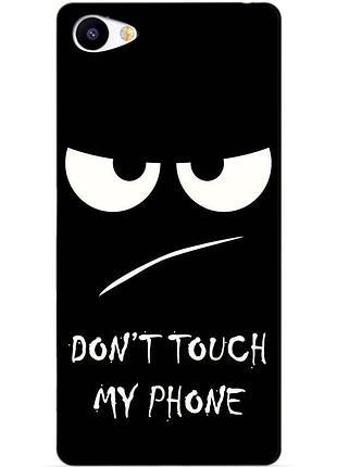 Силиконовый бампер чехол для meizu u20 с рисунком dont touch