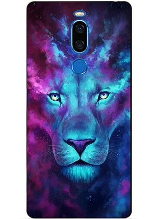 Чохол силіконовий бампер для meizu x8 з малюнком неоновий лев