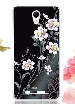 Силиконовый чехол бампер для xiaomi redmi note 2 с рисунком девушка 4