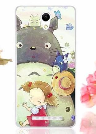Силиконовый чехол бампер для xiaomi redmi note 2 с рисунком девушка 7