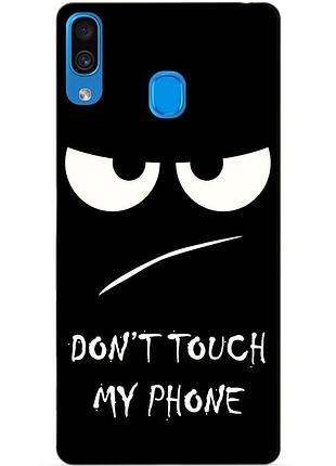 Бампер силіконовий чохол для samsung a30 з малюнком dont touch