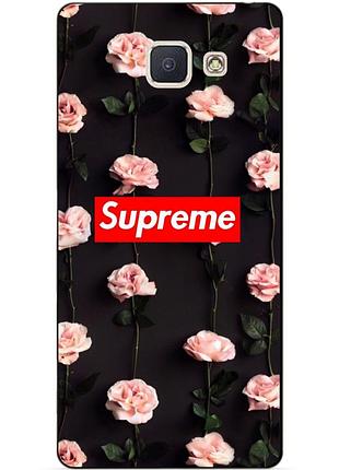 Cиликоновый чехол для samsung j5 prime galaxy g570 с рисунком supreme на розах