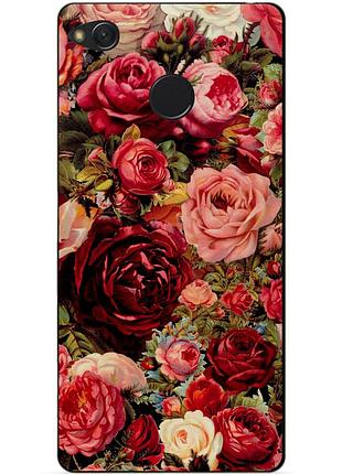 Силіконовий чохол бампер для xiaomi redmi 4x з малюнком троянди