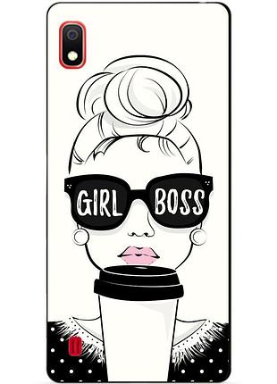 Силіконовий бампер чохол для samsung a10 2019 galaxy a105f з малюнком girl boss