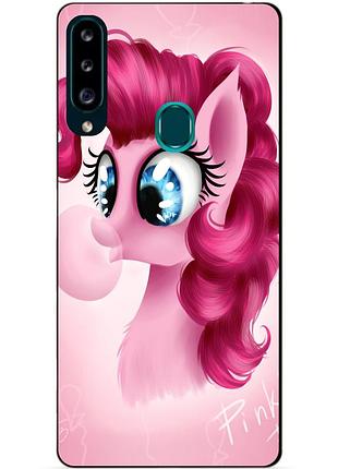 Силиконовый чехол бампер для samsung a20s 2019 galaxy a207f с рисунком пони пинки пай