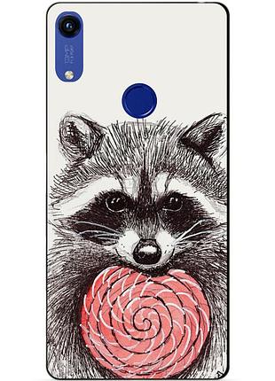 Силіконовий чохол для huawei honor 8a з малюнком єнот