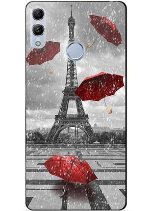 Чохол силіконовий бампер для huawei honor 10 lite з малюнком париж