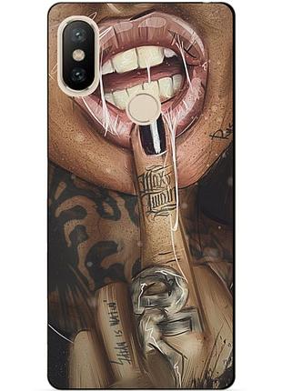 Силиконовый бампер чехол для xiaomi redmi s2 с рисунком swag