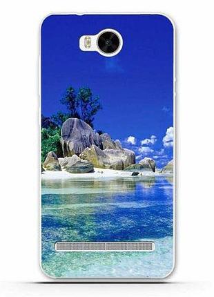 Силиконовый бампер чехол для huawei y3ii y3 2 с рисунком пляж