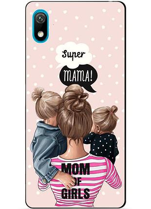 Чехол силиконовый для huawei y5 2019 с рисунком mom of girls