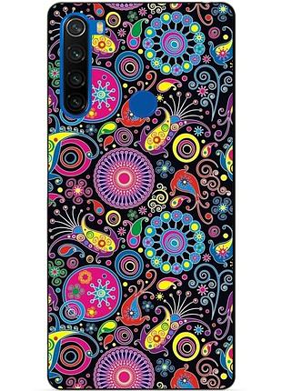 Силіконовий чохол бампер для xiaomi redmi note 8t з малюнком візерунки