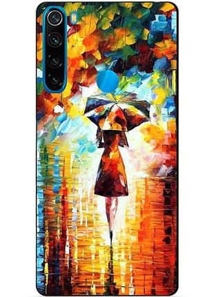 Силиконовый чехол бампер для xiaomi redmi note 8 с рисунком прогулка